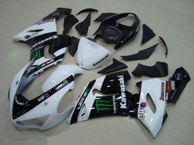 Kawasaki ZX6R 05-06 Verkleidungen - Weiß Monster