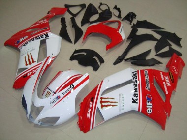 Kawasaki ZX6R 07-08 Verkleidungen - Rot und Weiß