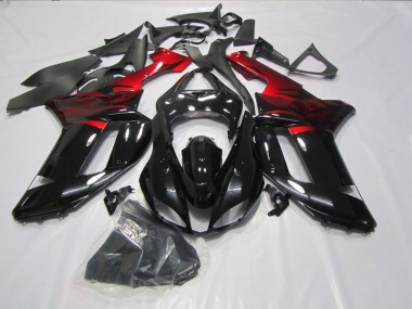 Kawasaki ZX6R 07-08 Verkleidungen - Schwarz Rot