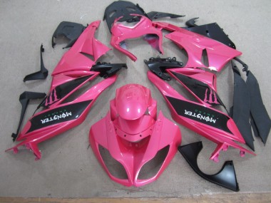 Kawasaki ZX6R 09-12 Verkleidungen - Rosa Schwarz Monster