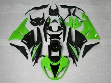 Kawasaki ZX6R 09-12 Verkleidungen - Schwarz Grün 636