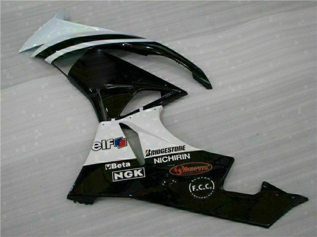 Kawasaki ZX6R 09-12 Verkleidungen - Schwarz Weiß 3M Touch4 Kawasaki ZX6R 09-12 Verkleidungen - Schwarz Weiß 3M Touch4