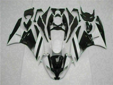 Kawasaki ZX6R 09-12 Verkleidungen - Weiß Schwarz