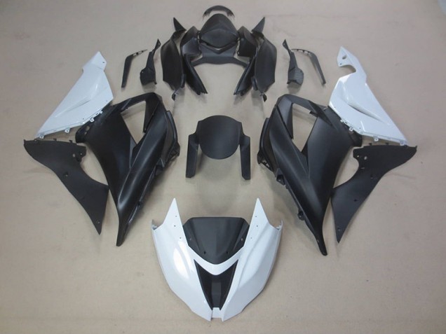 Kawasaki ZX6R 13-18 Verkleidung - Schwarz Weiß Kawasaki ZX6R 13-18 Verkleidung - Schwarz Weiß