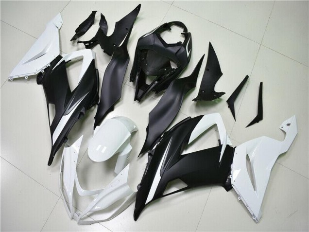 Kawasaki ZX6R 13-18 Verkleidung - Weiß Schwarz Kawasaki ZX6R 13-18 Verkleidung - Weiß Schwarz