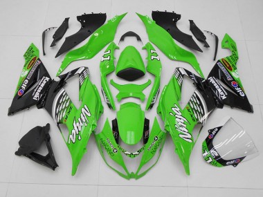 Kawasaki ZX6R 13-18 Verkleidungen - Grün Schwarz 11