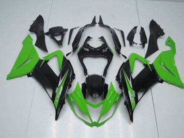 Kawasaki ZX6R 13-18 Verkleidungen - Schwarz Grün 636