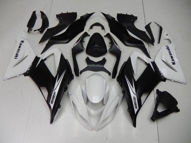 Kawasaki ZX6R 13-18 Verkleidungen - Schwarz Weiß Kawasaki ZX6R 13-18 Verkleidungen - Schwarz Weiß
