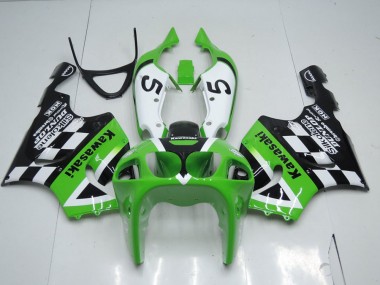 Kawasaki ZX7R 96-03 Verkleidungen - Grün Schwarz und Weiß