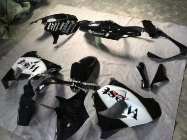 Kawasaki ZX9R 00-01 Verkleidungen - Glänzend schwarz Weiß