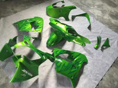 Kawasaki ZX9R 00-01 Verkleidungen - Grün Grüne Flamme
