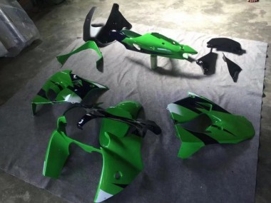 Kawasaki ZX9R 00-01 Verkleidungen - Grün Matt Schwarz Tintenblau