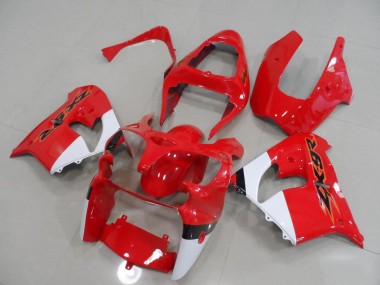 Kawasaki ZX9R 00-01 Verkleidungen - Rot und Weiß