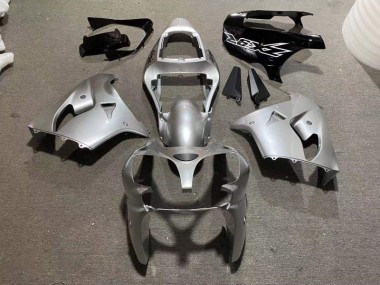 Kawasaki ZX9R 02-03 Verkleidungen - Silber Glänzend Schwarz
