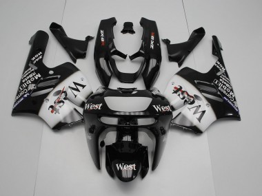Kawasaki ZX9R 94-97 Verkleidungen - Schwarz Weißes Westmuster