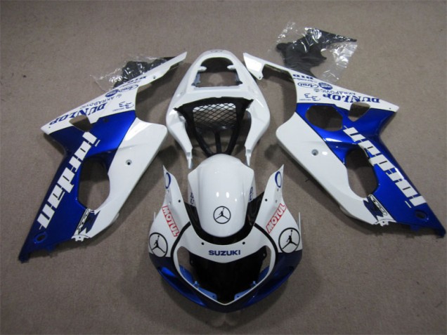 Suzuki GSXR 1000 K1 00-02 Verkleidungen - Blau Weiß Jordan Motul Suzuki GSXR 1000 K1 00-02 Verkleidungen - Blau Weiß Jordan Motul