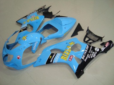 Suzuki GSXR 1000 K1 00-02 Verkleidungen - Hell blau Schwarz