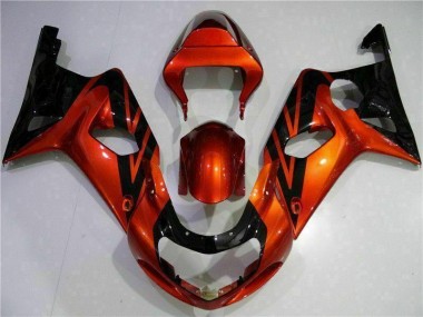 Suzuki GSXR 1000 K1 00-02 Verkleidungen - Orange Schwarz