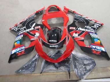 Suzuki GSXR 1000 K1 00-02 Verkleidungen - Rot Schwarz Denso