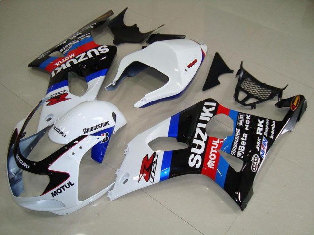 Suzuki GSXR 1000 K1 00-02 Verkleidungen - Schwarz Weiß Blau Suzuki GSXR 1000 K1 00-02 Verkleidungen - Schwarz Weiß Blau