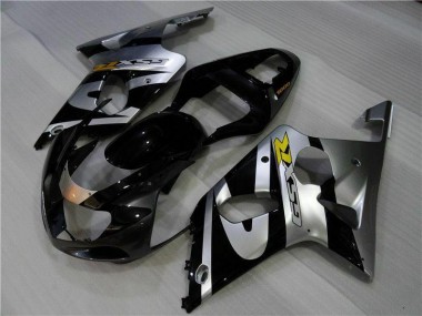 Suzuki GSXR 1000 K1 00-02 Verkleidungen - Silber Schwarz