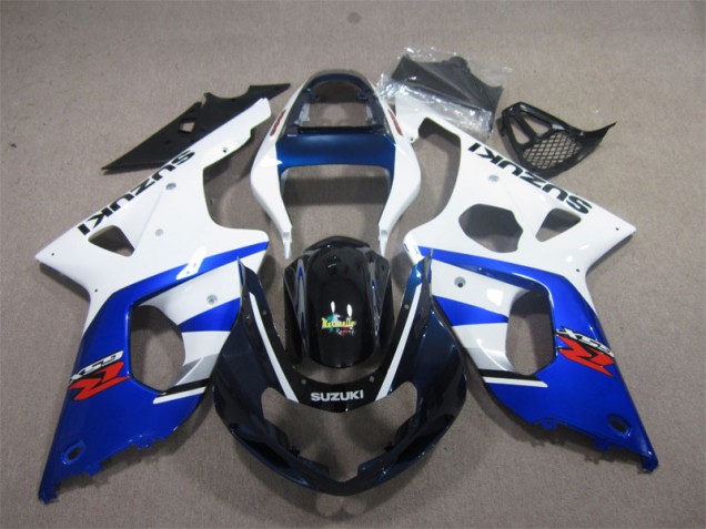 Suzuki GSXR 1000 K1 00-02 Verkleidungen - Weiß Blau Suzuki GSXR 1000 K1 00-02 Verkleidungen - Weiß Blau