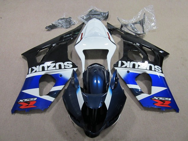 Suzuki GSXR 1000 K3 03-04 Verkleidung - Blau Weißer Aufkleber