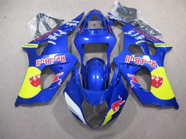 Suzuki GSXR 1000 K3 03-04 Verkleidungen - Blau Rot Bull
