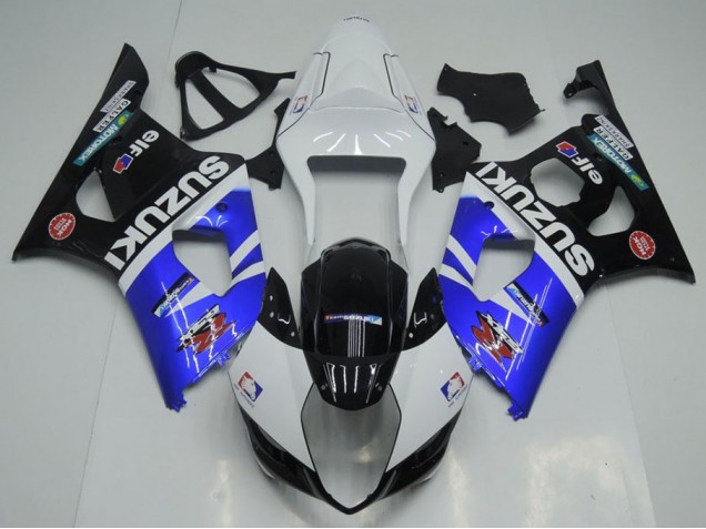 Suzuki GSXR 1000 K3 03-04 Verkleidungen - Blau, Weiß und Schwarz