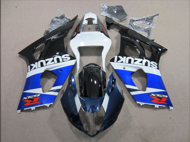Suzuki GSXR 1000 K3 03-04 Verkleidungen - Blau Weißer Aufkleber