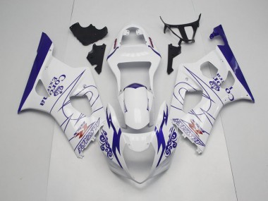 Suzuki GSXR 1000 K3 03-04 Verkleidungen - Blau Whie Corona