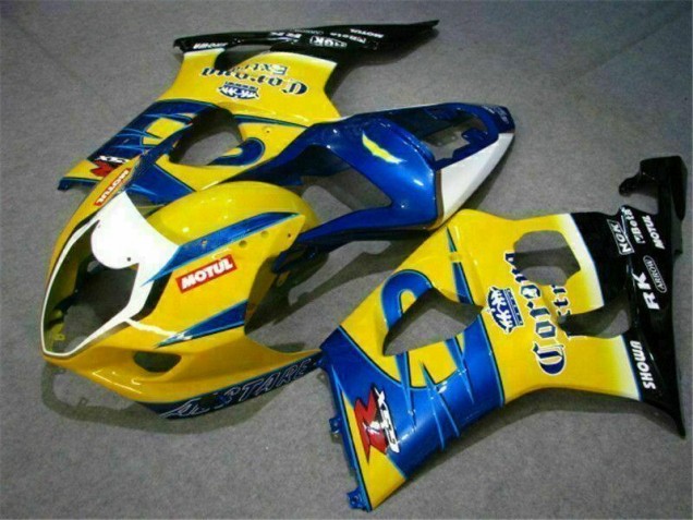 Suzuki GSXR 1000 K3 03-04 Verkleidungen - Gelb Blau