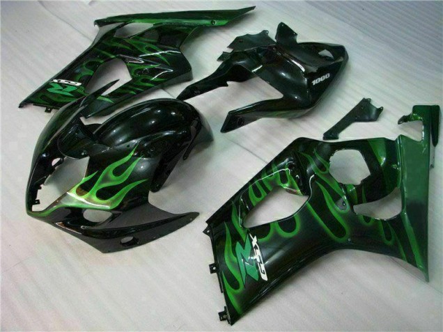 Suzuki GSXR 1000 K3 03-04 Verkleidungen - Grün Schwarz