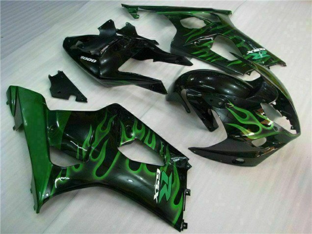 Suzuki GSXR 1000 K3 03-04 Verkleidungen - Grün Schwarz