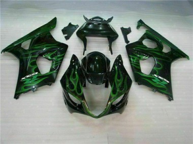 Suzuki GSXR 1000 K3 03-04 Verkleidungen - Grün Schwarz