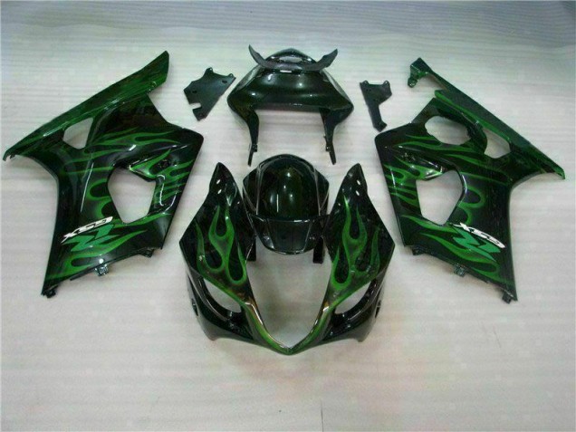 Suzuki GSXR 1000 K3 03-04 Verkleidungen - Grün Schwarz