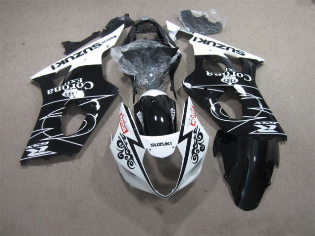 Suzuki GSXR 1000 K3 03-04 Verkleidungen - Schwarz Weiß Corona Extra Motul