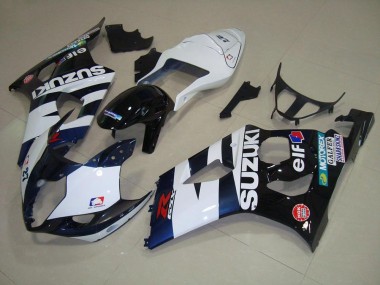 Suzuki GSXR 1000 K3 03-04 Verkleidungen - Weiß Schwarz Elf