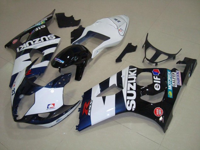 Suzuki GSXR 1000 K3 03-04 Verkleidungen - Weiß Schwarz Elf