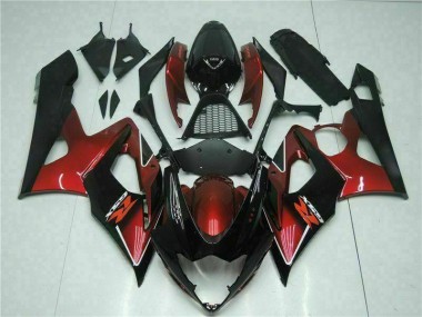 Suzuki GSXR 1000 K5 05-06 Verkleidungen Komplett Sets - Rot Schwarz