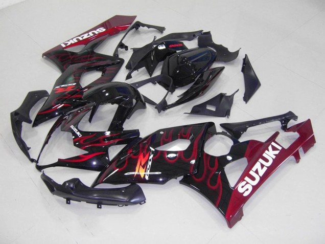 Suzuki GSXR 1000 K5 05-06 Verkleidungen - Rot Flamme