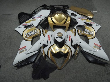 Suzuki GSXR 1000 K5 05-06 Verkleidungen - Weiß Gold Lucky Strike Motul