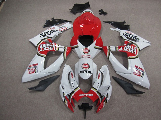 Suzuki GSXR 1000 K5 05-06 Verkleidungen - Weiß Lucky Strike Rot Motul Suzuki GSXR 1000 K5 05-06 Verkleidungen - Weiß Lucky Strike Rot Motul