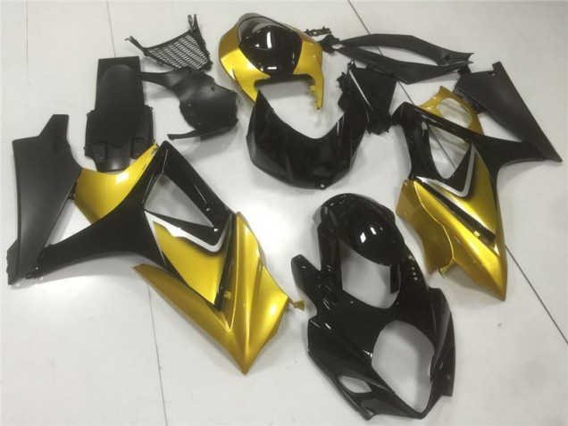 Suzuki GSXR 1000 K7 07-08 Verkleidung - Gold Schwarz Suzuki GSXR 1000 K7 07-08 Verkleidung - Gold Schwarz