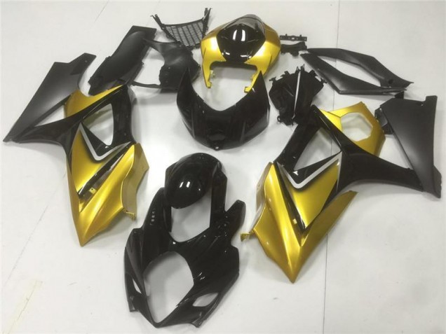 Suzuki GSXR 1000 K7 07-08 Verkleidung - Gold Schwarz Suzuki GSXR 1000 K7 07-08 Verkleidung - Gold Schwarz