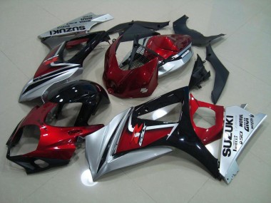 Suzuki GSXR 1000 K7 07-08 Verkleidung - Rot Schwarz Silber