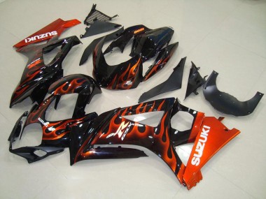 Suzuki GSXR 1000 K7 07-08 Verkleidungen - Orange Flamme