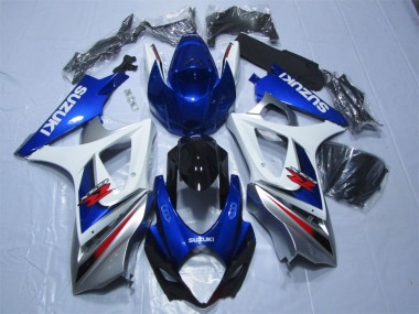 Suzuki GSXR 1000 K7 07-08 Verkleidungen & Plastik - Blau Weiß