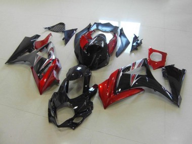 Suzuki GSXR 1000 K7 07-08 Verkleidungen - Rot Schwarz Kein Aufkleber