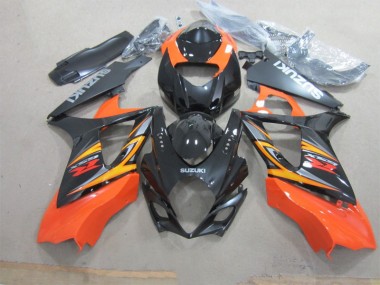 Suzuki GSXR 1000 K7 07-08 Verkleidungen - Schwarz Orange